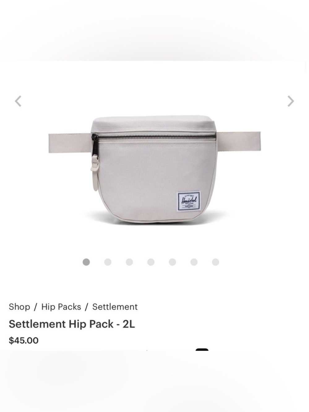 Herschel Supply Company Settlement Hip Pack - Light Cream